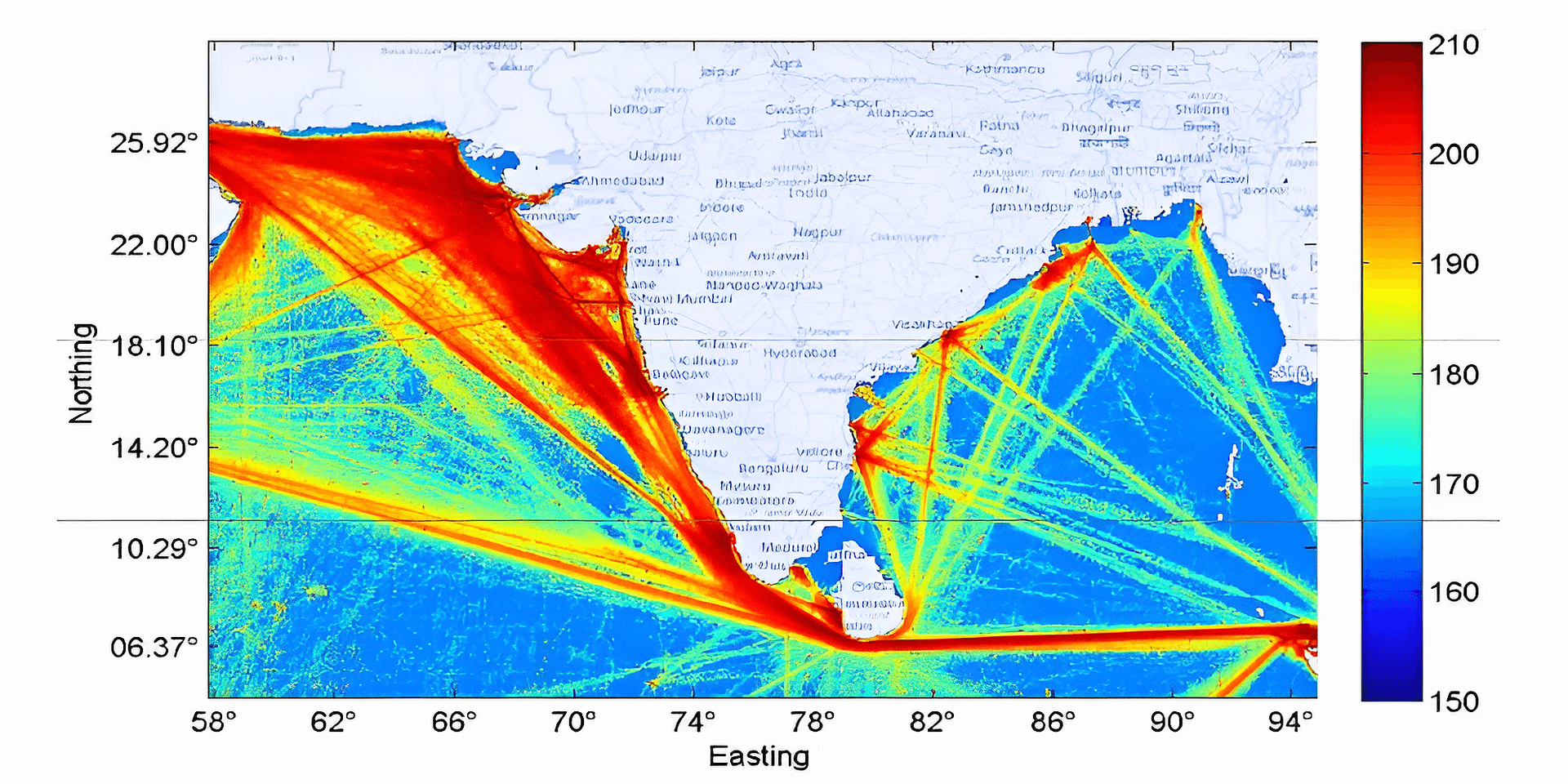 Assessment of acoustic habitat degradation due to shipping in the Indian Ocean Region
